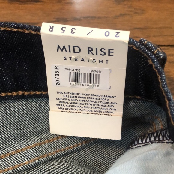 LUCKY BRAND Women’s SWEET Mid-Rise Straight 20x35 Dark Wash Jeans NWT - Picture 12 of 13